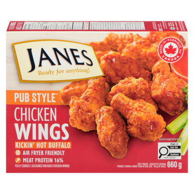 Janes Chicken Wings Buffalo 660 g, $2.12/100g
