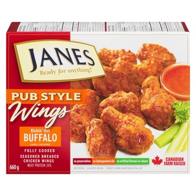 Janes Chicken Wings Buffalo 660 g, $2.27/100g