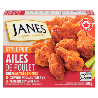Janes Ailes de poulet Buffalo 660 g, 2,12 $/100g