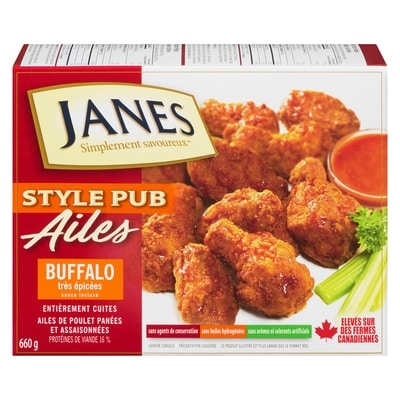 Janes Ailes de poulet Buffalo 660 g, 2,12 $/100g