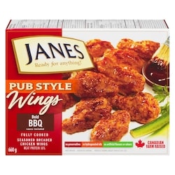 Janes Pub Style Wings Bold Bbq 660 g, $1.06/100g