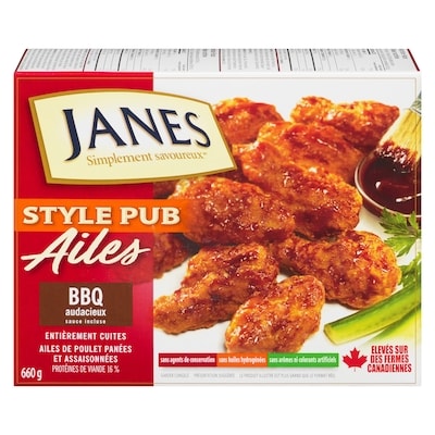 Janes Style pub ailes bbq audacieux 660 g, 2,12 $/100g