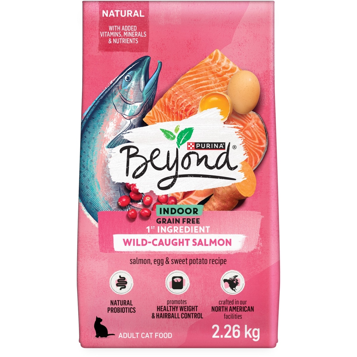 Beyond Grain Free Indoor Cat Wild-Caught Salmon, Egg & Sweet Potato Recipe Dry Cat Food