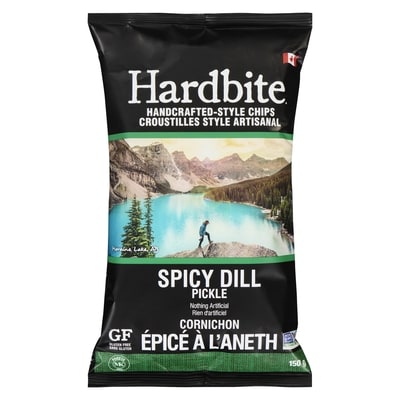 Hardbite Spicy Dill Pickle Handcrafted-Style Chips 150 g, $3.33/100g
