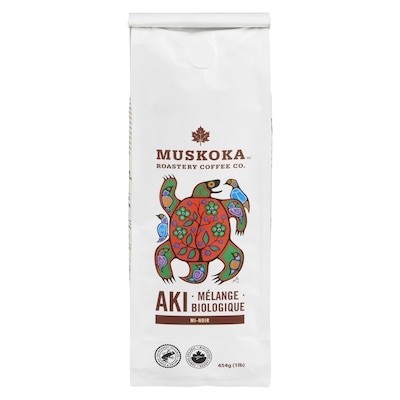 Muskoka Roastery Coffee Co Aki mélange biologique mi-noir 454 g, 5,50 $/100g