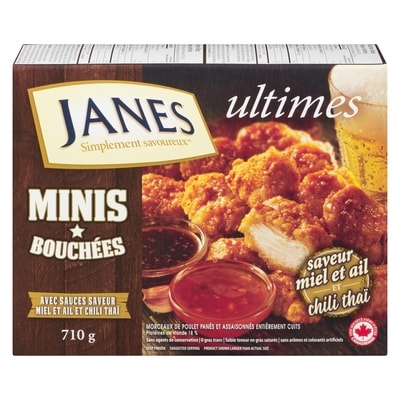Janes Bouchées de poulet désossées miel et ail 710 g, 2,54 $/100g