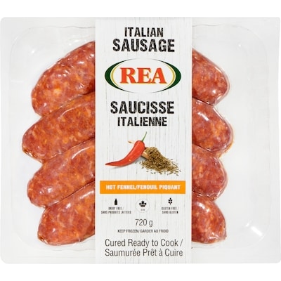Rea Italian Sausage Hot Fennel 720 g, $1.53/100g
