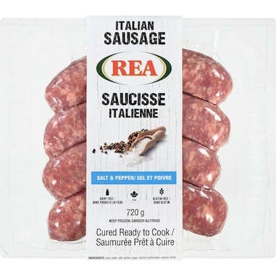 Rea Saucisse italienne, sel et poivre 720 g, 1,39 $/100g