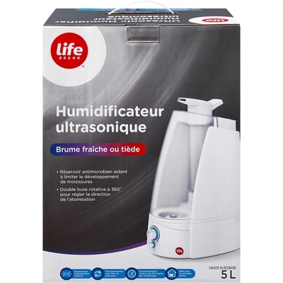 Life Humidificateur ultrasonique à brume fraîche ou tiède 1 ea, 59,99 $/1ch