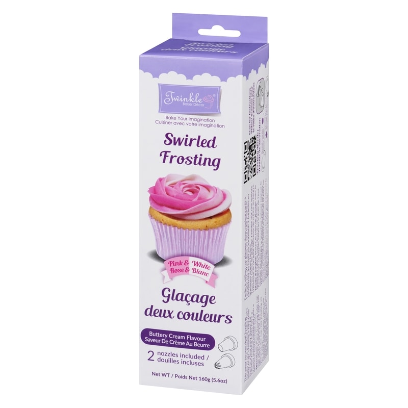 Pink & White Buttery Cream Flavour Swirled Frosting
