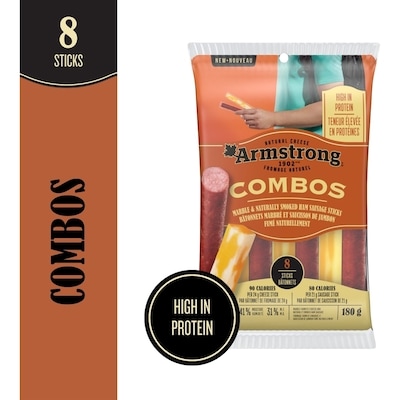 Armstrong Combos Marble & Naturally Smoked Ham Sausage Sticks 180 g, $3.88/100g