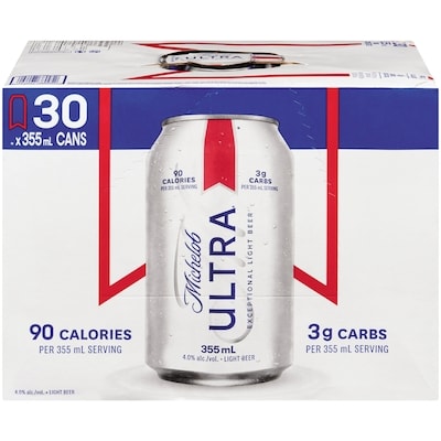 Michelob Light Beer (ID required at pick-up) 30x355.0 ml, $0.55/100ml