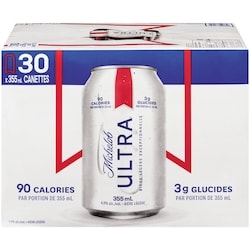 Michelob Bière légère (Pièce d’identité requise au moment du ramassage) 30x355.0 ml, 0,46 $/100ml