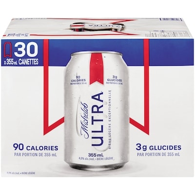 Michelob Bière légère (Pièce d’identité requise au moment du ramassage) 30x355.0 ml, 0,55 $/100ml
