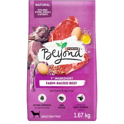 Purina Beyond Simply Farm-Raised Beef, Barley & Free Run Egg, Dry Dog Food 1.67 kg, $0.90/100g