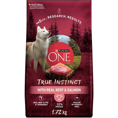 Purina ONE True Instinct Beef & Salmon, Dry Dog Food 1.72 kg, $0.87/100g