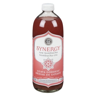 GT's Synergy Raw Kombucha Guava Goddess 1.4 l, $0.79/100ml