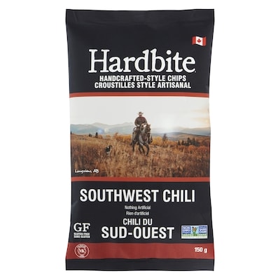 Hardbite Southwest Chili Handcrafted-Style Chips  150 g, $3.33/100g