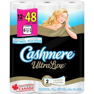 Cashmere Ultraluxe Rolls Of Bathroom Tissue 2 Ply 12 ea, $1.08/1ea