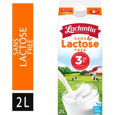 Lactantia Milk Lactose Free 3.25% Homogenized 2 l, $0.30/100ml