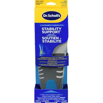 Dr. Scholl’s Stabilisation semelles de soutien pour hommes pointures 8-14 1 ea, 20,49 $/1ch