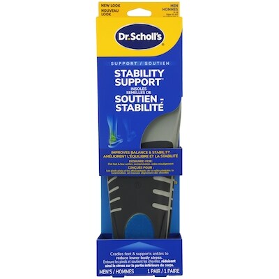 Dr. Scholl’s Stabilisation semelles de soutien pour hommes pointures 8-14 1 ea, 20,49 $/1ch