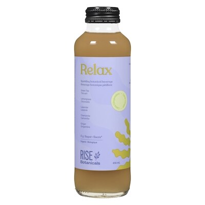 Rise Kombucha Sparkling Adaptogenic Beverage Relax Lime Ginger