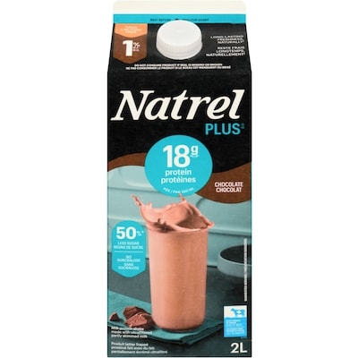 Natrel Lait protéiné au chocolat 1% sans lactose Natrel Plus 2 l, 0,42 $/100ml