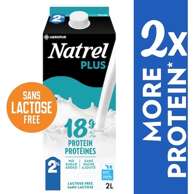Natrel Natrel Plus 2% Lactose Free Enriched Milk 2 l, $0.42/100ml