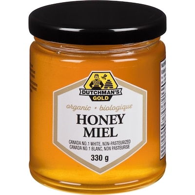 Dutchman’s Gold Miel biologique 330 g, 2,42 $/100g
