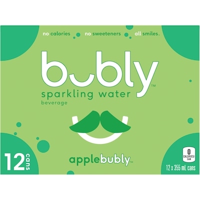 Bubly Sparkling Water Sparkling Water Apple 12x355.0 ml, $0.17/100ml