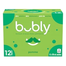 Eau pétillante Bubly D’eau pétillante Pomme 12x355.0 ml, 0,16 $/100ml