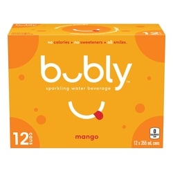 Bubly Sparkling Water Mango Sparkling Water 12x355.0 ml, $0.19/100ml