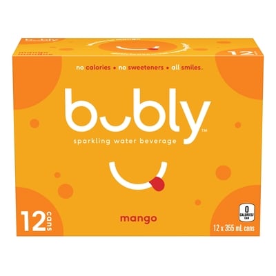 Bubly Sparkling Water Mango Sparkling Water 12x355.0 ml, $0.19/100ml