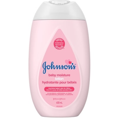 Johnsons Lotion hydratante pour bébés - Hydratant pour le corps huile de coco - Soins de la peau pour bébés - Sans parfum 400 ml, 2,12 $/100ml