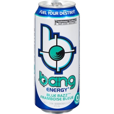 Bang Blue Razz Energy Drink (Case) 12x473.0 ml, $0.41/100ml