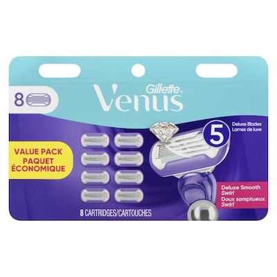 Gillette Deluxe Smooth Swirl Women's Razor Blade Refills, 8 Count 8 ea, $6.25/1ea