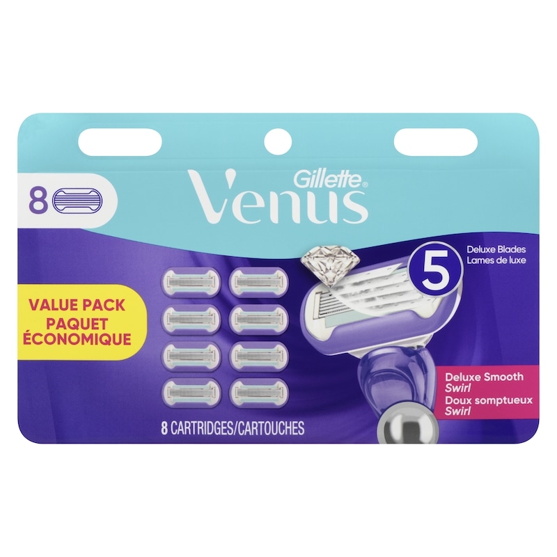 Deluxe Smooth Swirl Women's Razor Blade Refills, 8 Count