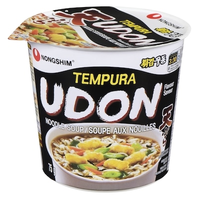 Nong Shim Noodles With Soup Mix Tempura Udon Flavour 75 g, $2.67/100g