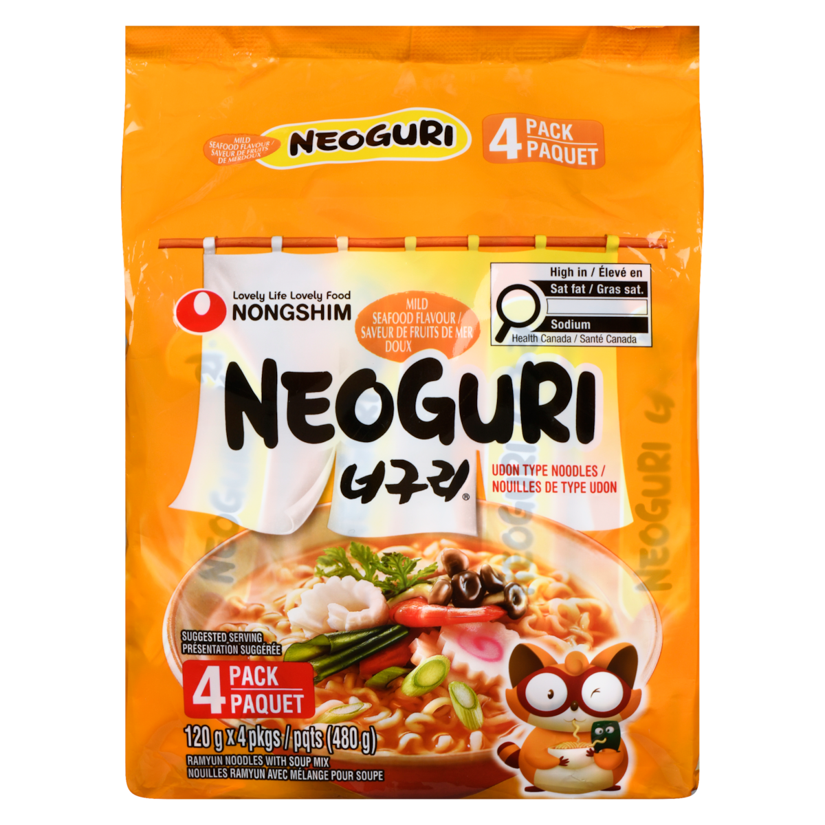 Nong Shim Neoguri Noodles With Soup Mix Mild Seafood Flavour