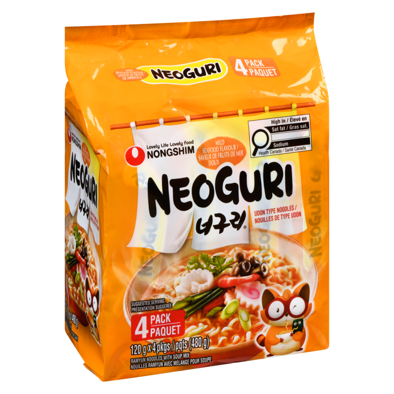 Neoguri Noodles With Soup Mix Mild Seafood Flavour