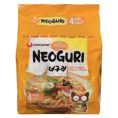 Nong Shim Neoguri nouilles avec mélange pour soupe saveur de fruits de mer doux 480 g, 1,35 $/100g