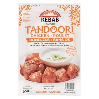Kebab Factory Tandoori Chicken Boneless Medium 650 g, $2.00/100g
