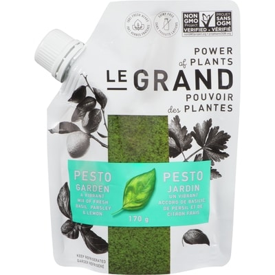 Le Grand Jardin Un Vibrant Accord De Basilic, De Persil Et De Citron Frais Pesto 170 g, 5,00 $/100g