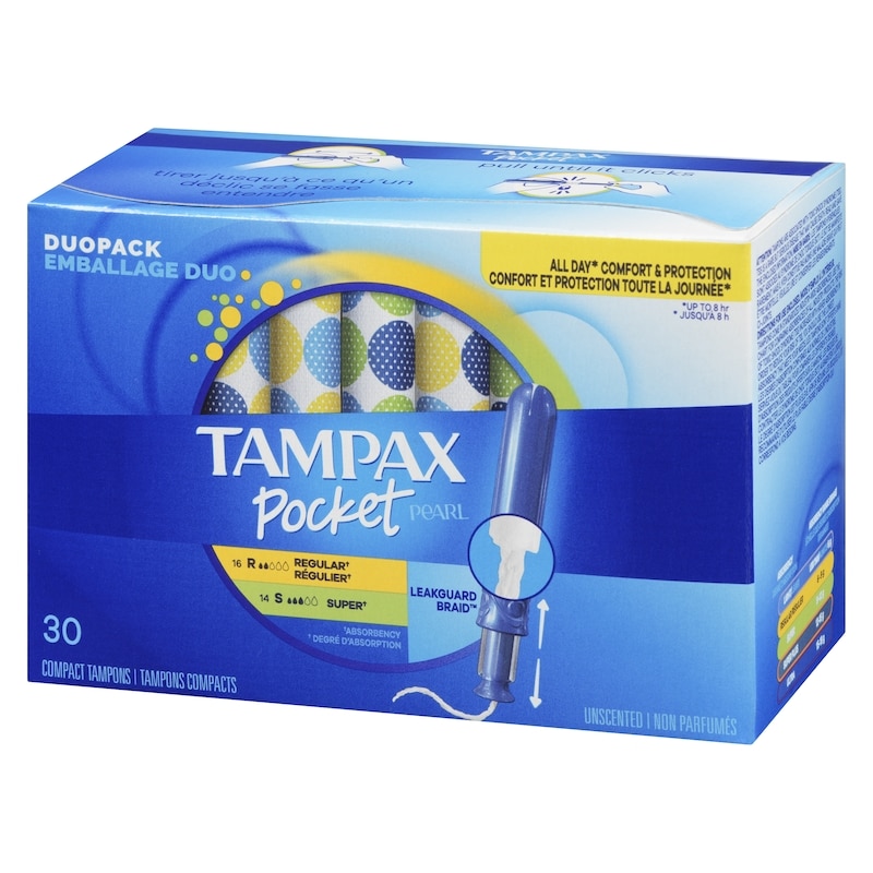 Pocket Pearl Tampons Regular and Super Absorbency, 30 Tampons