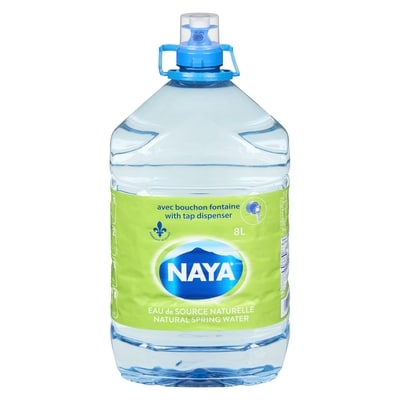 Naya Natural Spring Water 8 l, $0.10/100ml
