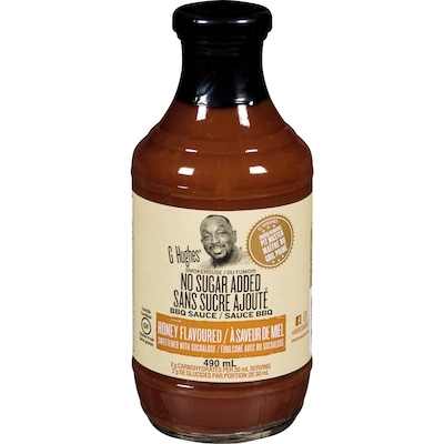 G Hughes Smokehouse Sans Sucre BBQ Sauce au miel 490 ml, 1,63 $/100ml