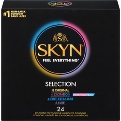 Skyn Synthetic Polyisoprene Lubricated Condoms Selection 24 ea, $0.58/1ea
