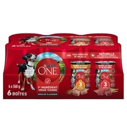 Purina ONE moulue classique nourriture humide pour chiens emballage assorti varié 2.234 kg, 0,76 $/100g