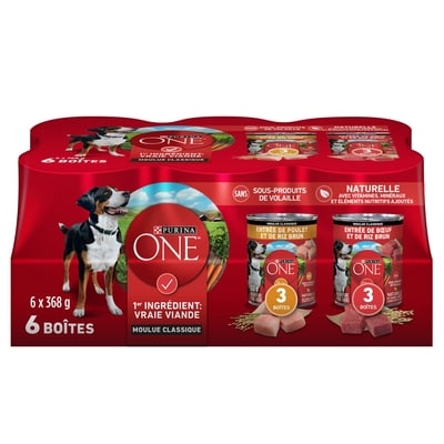 Purina ONE moulue classique nourriture humide pour chiens emballage assorti varié 2.234 kg, 0,58 $/100g